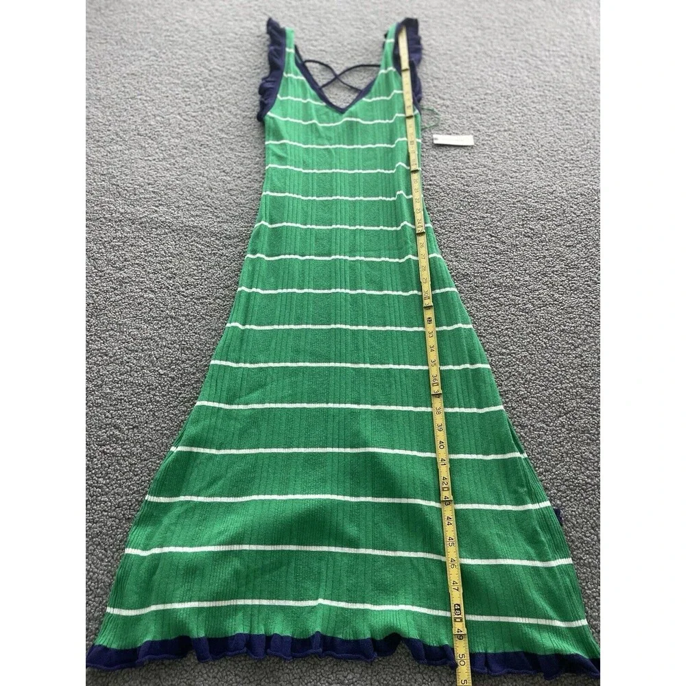 Anthropologie Daily Practice Sweater Dress Midi Green Stretch Preppy Sz L NWT - Picture 6 of 10